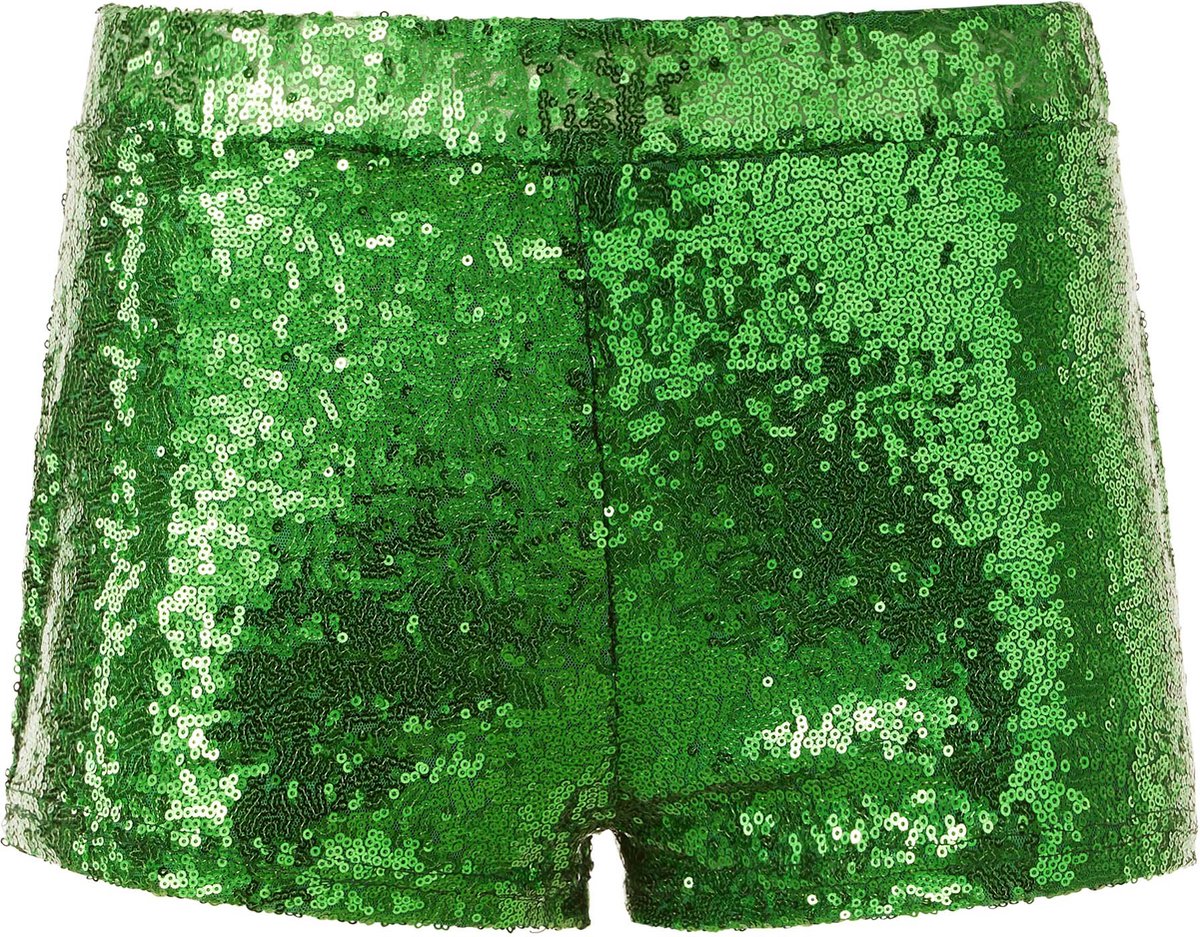 Dressforfun - Pailletten-Shorts - Sexy Hotpants für Karneval & Party - Größe L