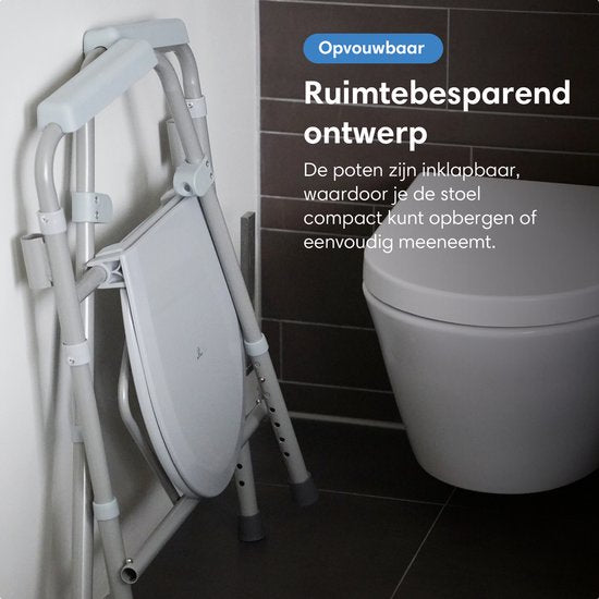 Safe Age® Toilettenstuhl 3-in-1 - faltbar & höhenverstellbar - Toilettenerhöhung & Poststuhl mit Eimer - bis 160 kg - für Senioren & Rekonvaleszenten - po Stuhl - Toilettenstuhl
