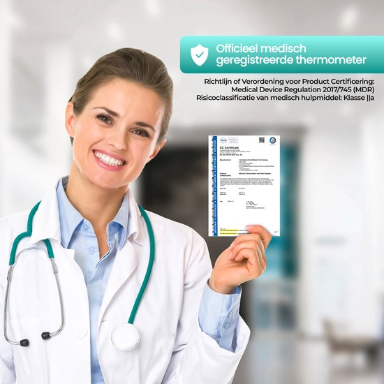 MostEssential Digitales Stirnthermometer – Temperaturmessgerät – Fieberthermometer für Erwachsene, Kinder und Babys – Berührungslos – HW05