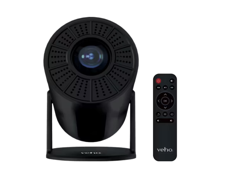 Veho Quda FX Tragbarer Smart-Projektor - 90 x 90 x 193 mm - Schwarz