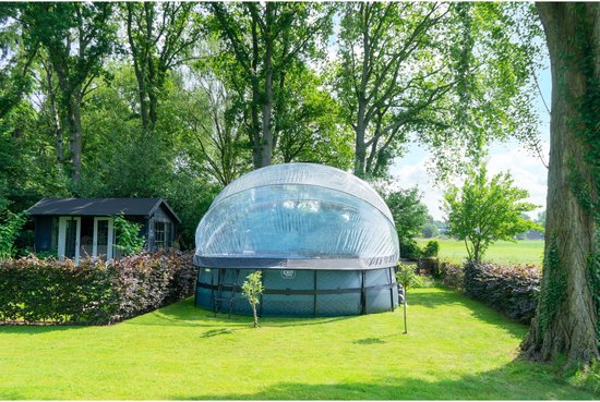 EXIT Schwimmbadüberdachung ECO ø488 cm – Schwimmbadkuppel – Universell einsetzbar – Schwimmbadzubehör – Wetterfest