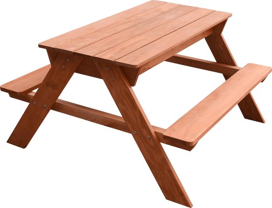 Sunny Dave Zand & Water Picknicktisch in Braun für Kinder – Multifunktionaler Picknicktisch mit 2 herausnehmbaren Kunststoffbehältern – FSC-zertifiziertes Holz