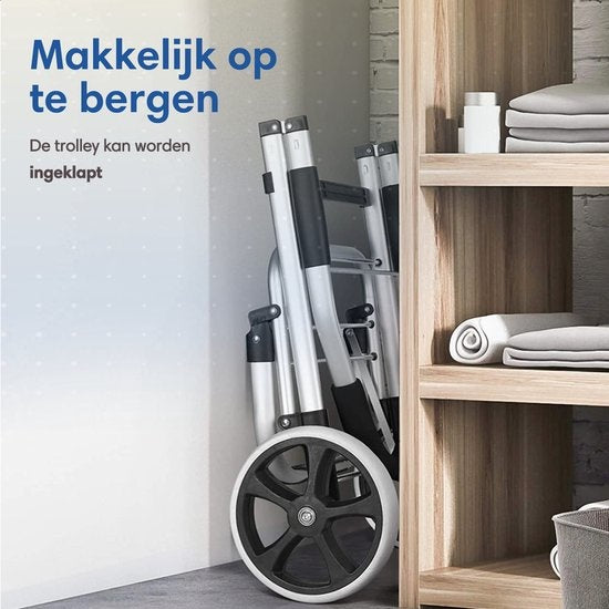 Safe Life - Einkaufswagen - mit gekühltem Fach - 45L - Schwarz/Grau