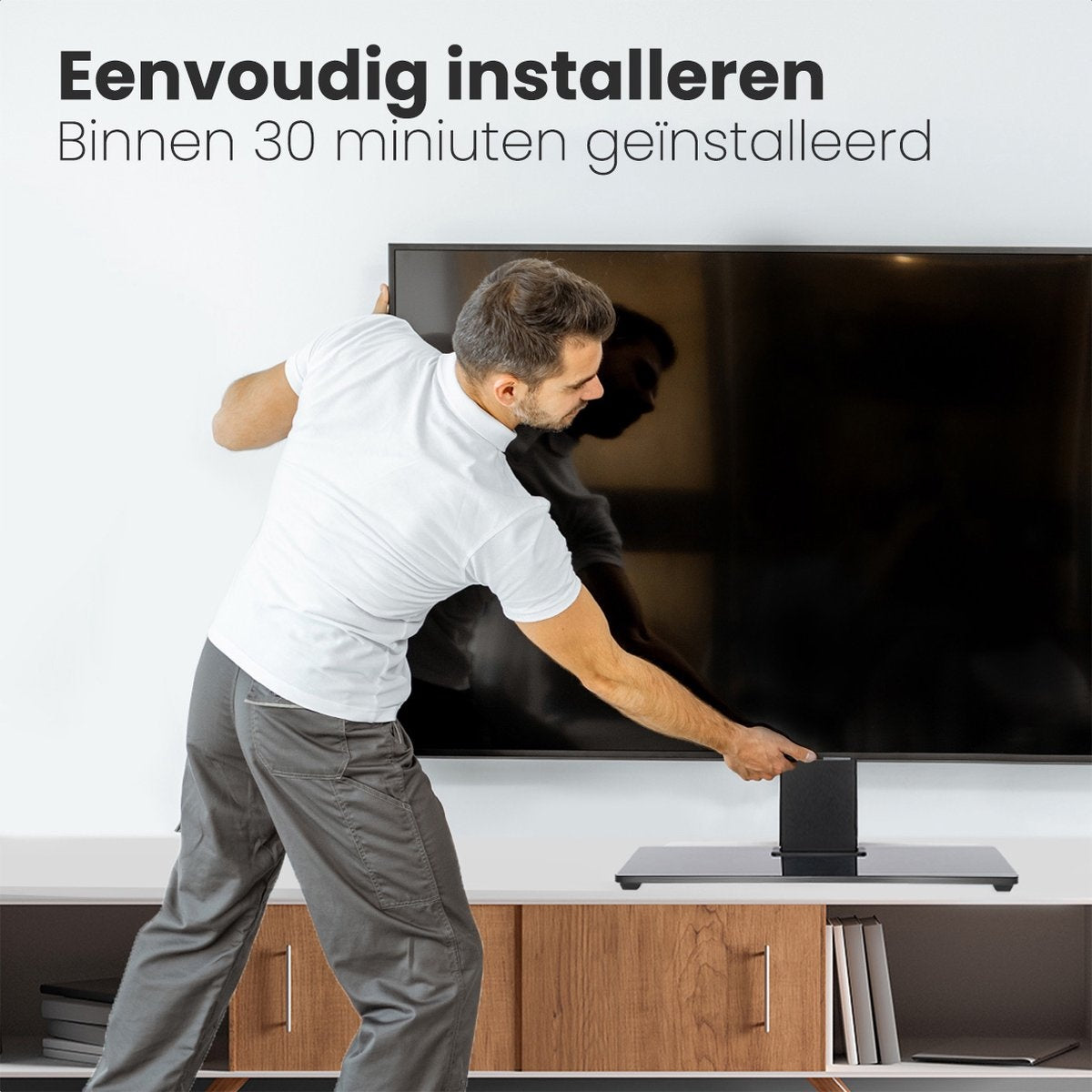 Auronic TV Stand - TV-Fuß - drehbar - verstellbar - neigbar - 26 bis 55 Zoll - Schwarz