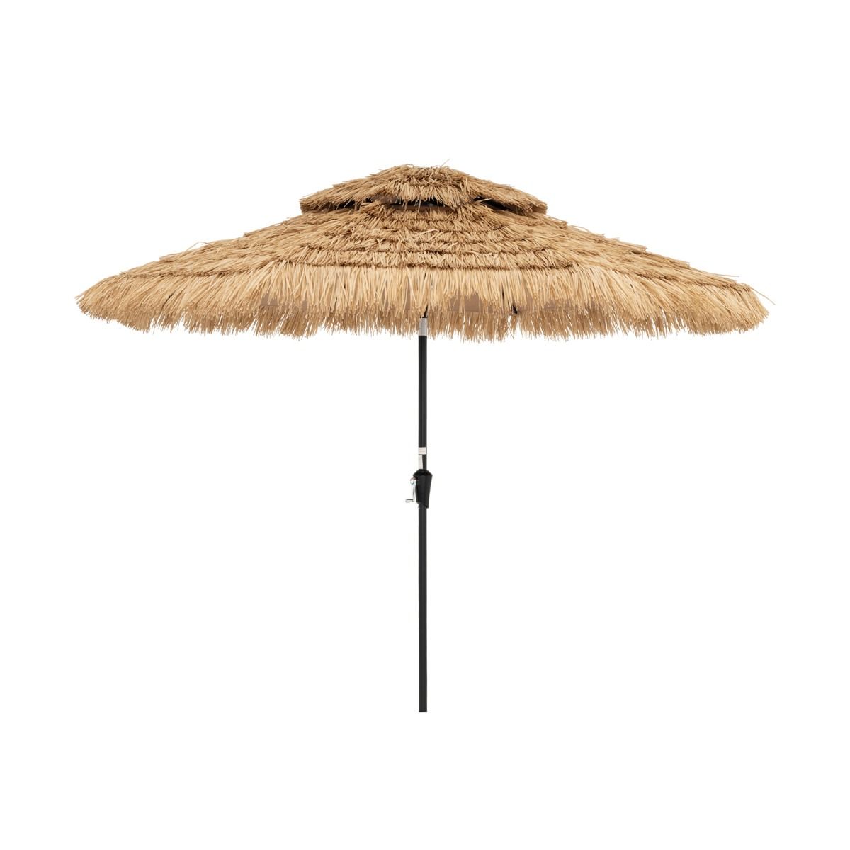 Coast Wicker Sonnenschirm - 32 LED Lichter - neigbar - Hawaii Style - 270 x 270 x 256 cm