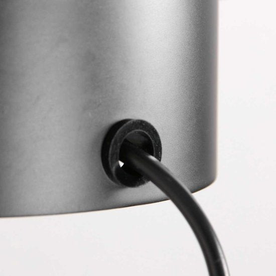 Tischlampe Ambiance 3401ZW Schwarz, 25 cm hoch, 26 cm Durchmesser, aus Elektronik, Glas und Metall, Steinhauer, zeitgenössisches Design für den Innenbereich