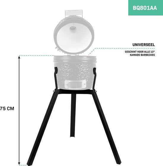 VONROC Kamado-Basis - Angenehme Arbeitshöhe von 75 cm - Universell für 13-Zoll-Kamado-Grills