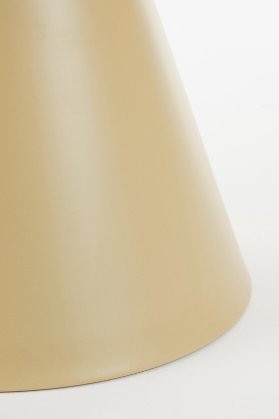 Mica Decorations Celise – Beistelltisch mit großzügiger Tischplatte für den Innenbereich – Couchtisch mit robuster und stabiler Konstruktion – Nachttisch in einer für das Wohnzimmer geeigneten Größe – H 44 x Ø 59 cm – Beige