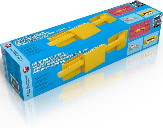 All Ride Containerschloss 5KG - Container- und Anhängerschloss - Verstellbar 23 bis 43 CM - Gehärteter Stahl - Inkl. 3 Ersatzschlüssel - Gelb