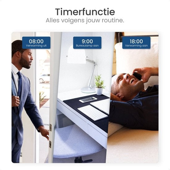 Gologi Smart plug outdoor 4 pcs - Smart plug - IP44 - Zeitschaltuhr & Energiezähler - WIFI - Google Home & Amazon Alexa - Schwarz