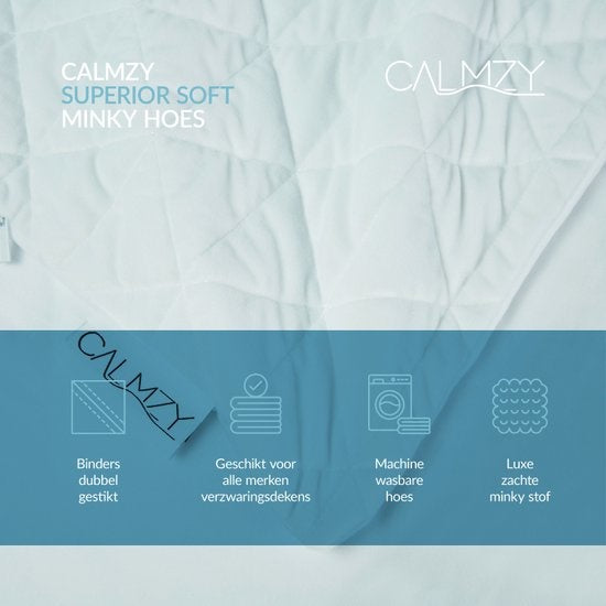 Calmzy Superior Soft - Bettbezug - Deckenbezug - 150 x 200 cm - Superweich - Komfortabel - Weiß