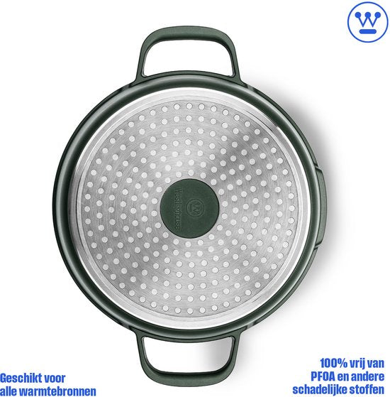 Westinghouse Performance Bratpfanne – Ø 24 cm – Induktionspfanne – inklusive Deckel – grün