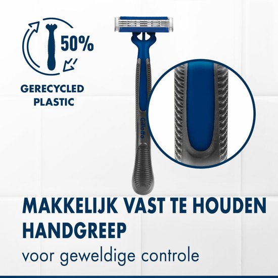 Gillette – Blue III Smooth – Einwegrasierklingen – Komfort und Schutz – 12 Rasierklingen