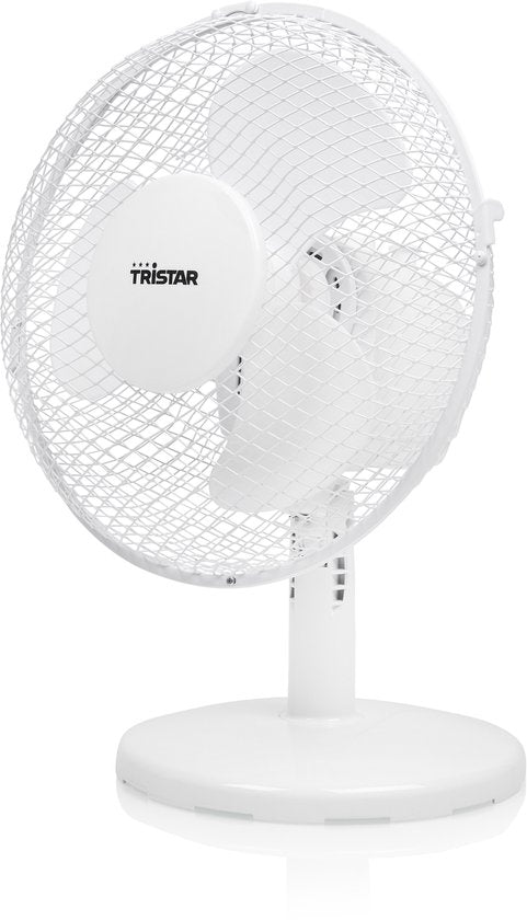 Tristar VE-5721 Tischventilator – Ø 23 cm – Weiß – 2 Geschwindigkeitsstufen – Rotationsfunktion