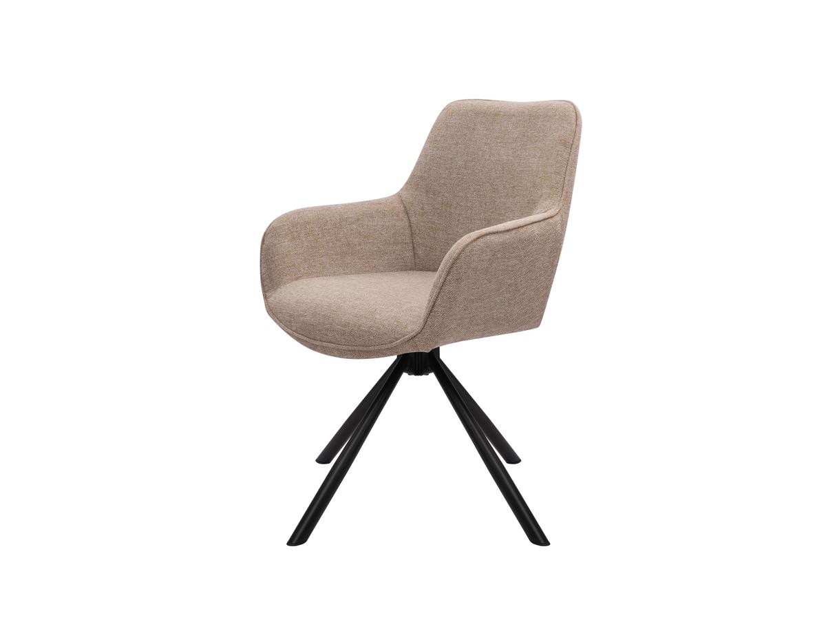 Dutchbone Oliver Drehbarer Esszimmerstuhl – Terra-Stoff – Duo-Set