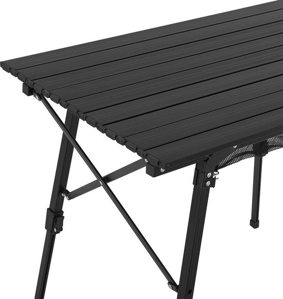 Juskys Faltbarer Campingtisch Picco - Schwarz - 90 x 52 x 68 cm - inkl. Aufbewahrungstasche