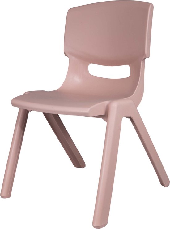 Kinderstuhl aus Kunststoff, Pastellrosa