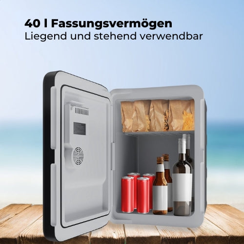 Auronic Elektrische Kühlbox - 40L - 12V und 240V - Schwarz