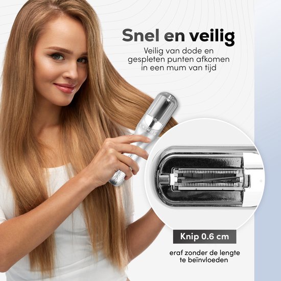 La Nou® Splitterentferner 4 - Splitterentferner - Inkl. Zubehör - Für Spliss - Splittertrimmer - Splitterentferner - Silber