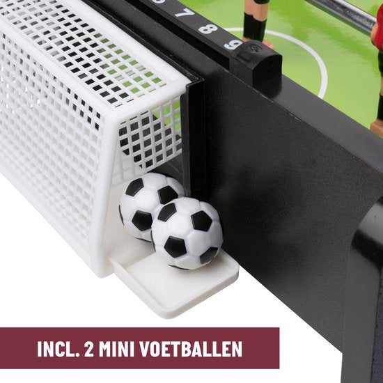 Umbro Tischfußball - Tischmodell - mit 12 Spielern - Inkl. 2 Mini-Fußbälle - Tischfußballspiel - Schwarz