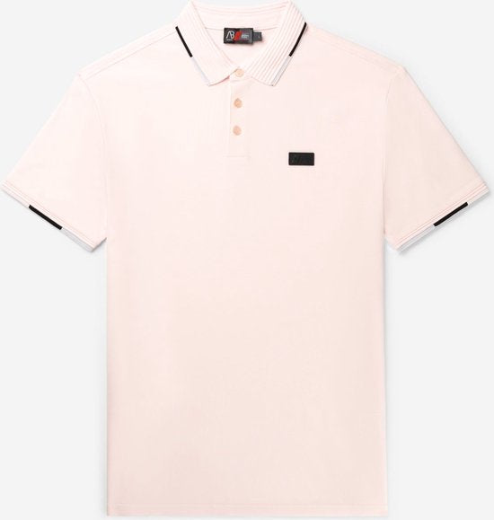 AB Lifestyle - Dreifarbiges Polo | Barely Pink - Herren - Größe: XS