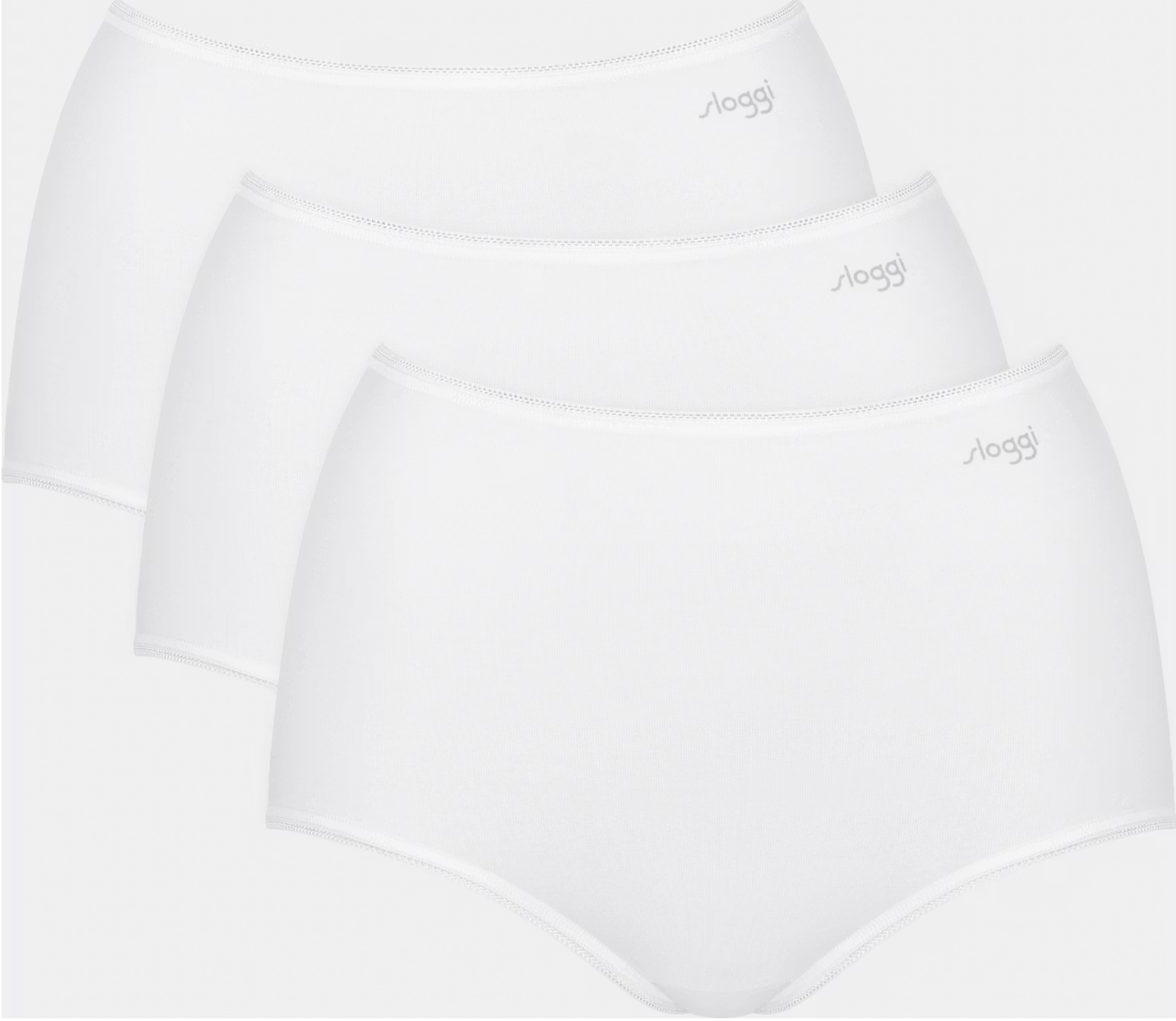 Sloggi Pure Comfort H Maxi Slips 3er-Pack - Weiß - Größe XS