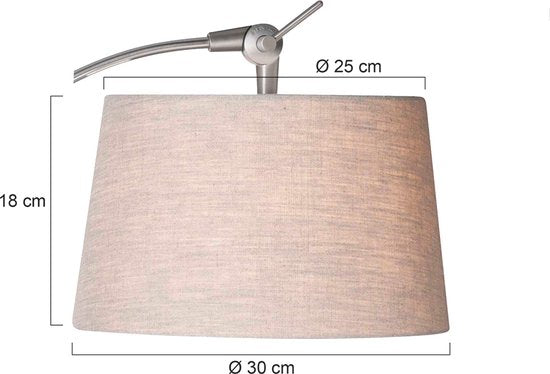 Steinhauer - Lampenschirm - Rund 30 cm - Grau - Träger oben