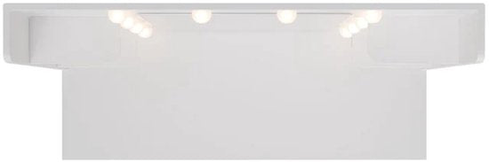 Malia Frisiertisch / Schminktisch - Inkl. Spiegel und LED - Weiß