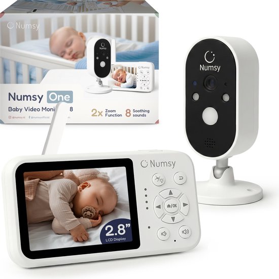 Numsy One Babyphone mit Kamera - 2.8 Bildschirm - Nachtsicht - VOX/ECO - Talk-back Funktion