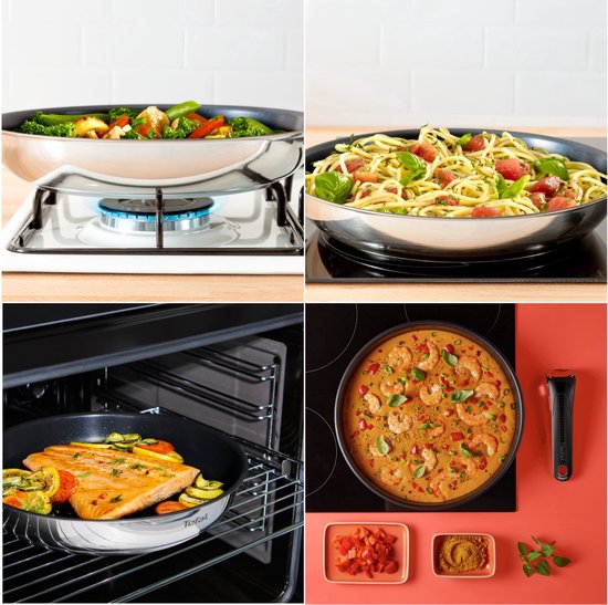 Tefal Ingenio Emotion - Pfannenset - 20-teilig - Induktion - stapelbar - abnehmbarer Griff - platzsparend