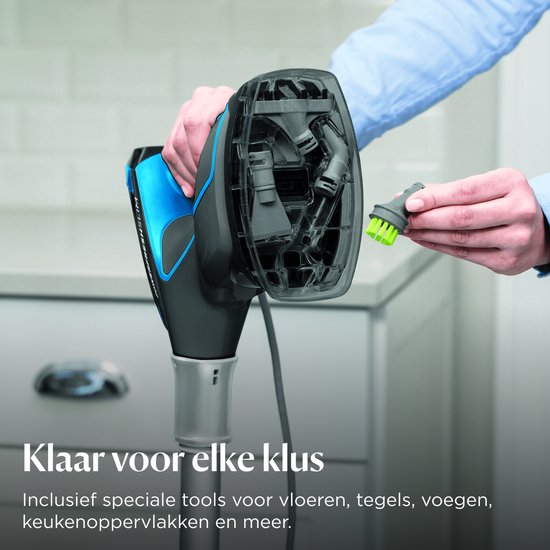 BISSELL PowerFresh Slim Steam Dampfreiniger 1500 W – 3-in-1-Dampfmopp – Multifunktionaler Handdampfreiniger u. a. für Bad und Küche – Mopp für Hart- und Holzböden – Leichtgewicht 1,9 kg – Inkl. 4 Aufsätze – 2234N