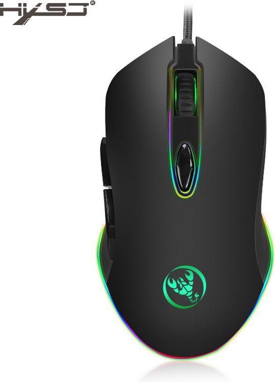 HXSJ S500 Ergonomische  Gaming-Maus RGB – Büromaus – 4800 dpi