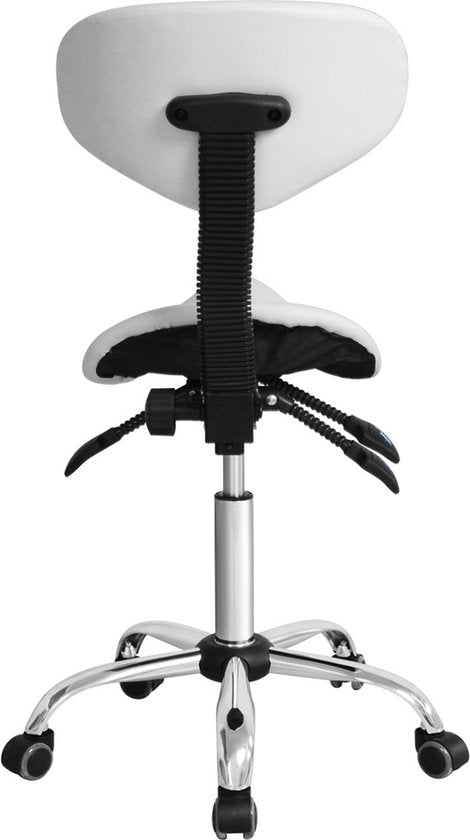 Sattelhocker ergonomisch - Barbierhocker - Tabouret - höhenverstellbar - neigbare und verstellbare Rückenlehne
