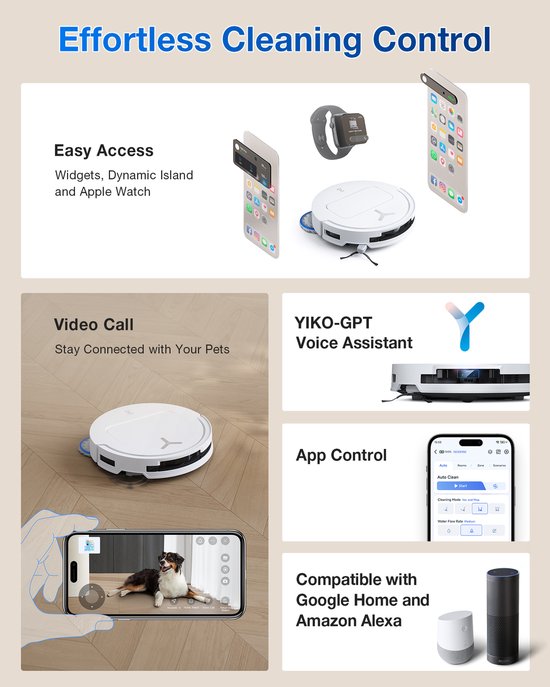 ECOVACS - DEEBOT T50 Omni weiß Gen 2 EU – Staubsauger- und Wischroboter – 21.000 Pa Saugkraft – Selbstreinigender Staubsaugerroboter mit Warmwasser-Wischsystem – Automatische Entleerungsstation – Geeignet für Tierhaare