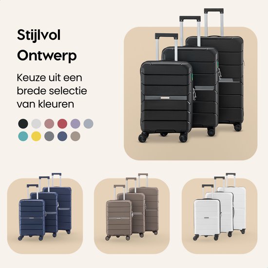 SKYCASES Urban Adventurer - Handgepäckkoffer - Zahlenschloss - 44L - Spinner-Räder - Reisekoffer mit Gepäckschloss - leichter Trolley - Schwarz