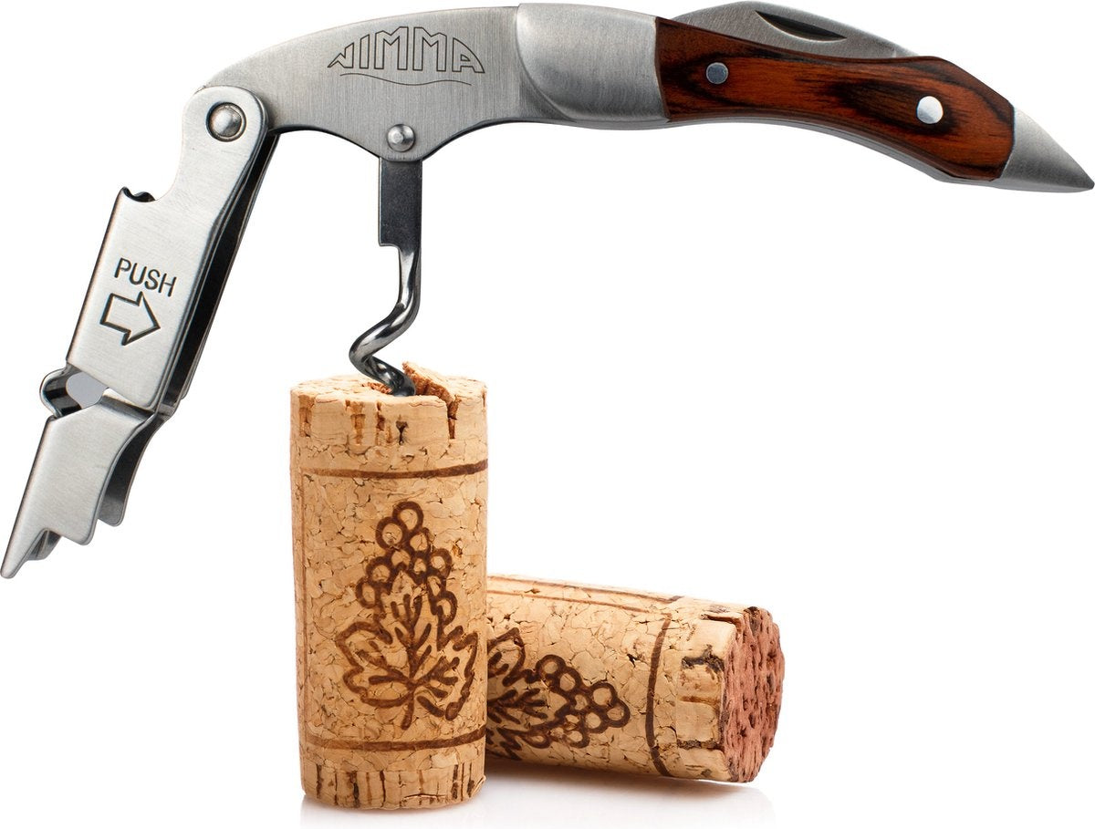 NimmaÂ¬Ã† Korkenzieher - Multifunktional - Weinöffner - Kellnermesser - Wein-/Bierzubehör - Ã–ffner - Edelstahl