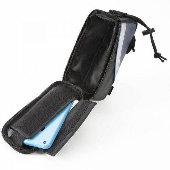 tectake - Rahmentasche Fahrradtasche für z.B. Smartphone etc. schwarz blau S 401606