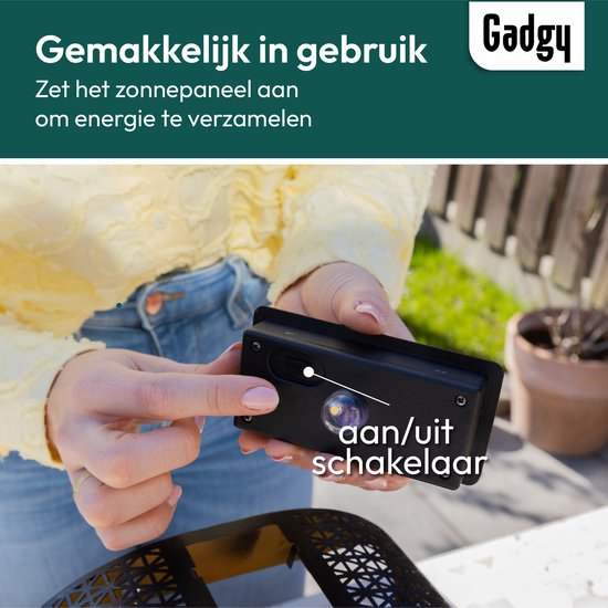 Gadgy Solar-Wandleuchte mit abnehmbarem Blumenkasten – Solarbetriebene Gartenbeleuchtung – Warmweißes LED-Licht – 30 x 25 cm – Schwarzes Metall