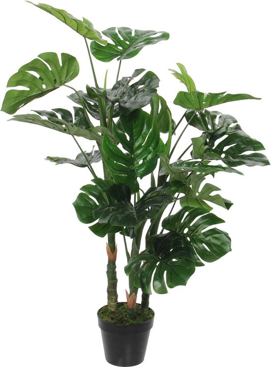 Mica Decorations Monstera Künstliche Pflanze - H100 x Ø75 cm - Grün