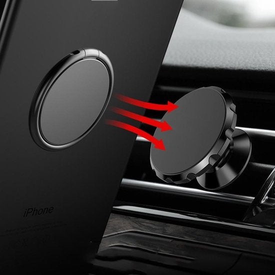 GarpexÂ® Phone Button Finger Holder Smartphone Stand - Finger Ring Grip - Farbe Silber
