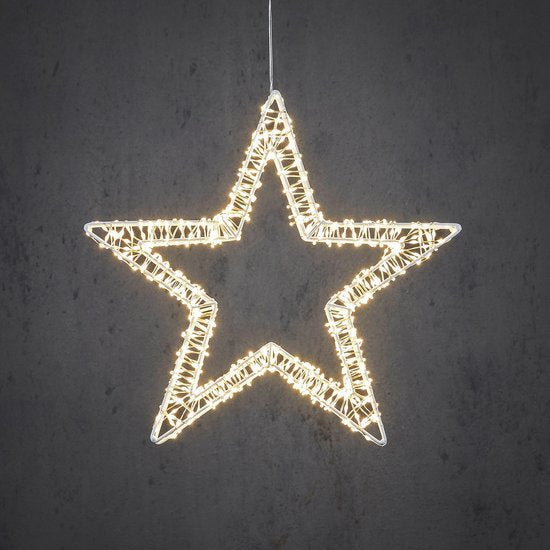 Luca Lighting Star Pendelleuchte mit warmweißer LED-Beleuchtung - Ø36 cm - Metall - Weiß