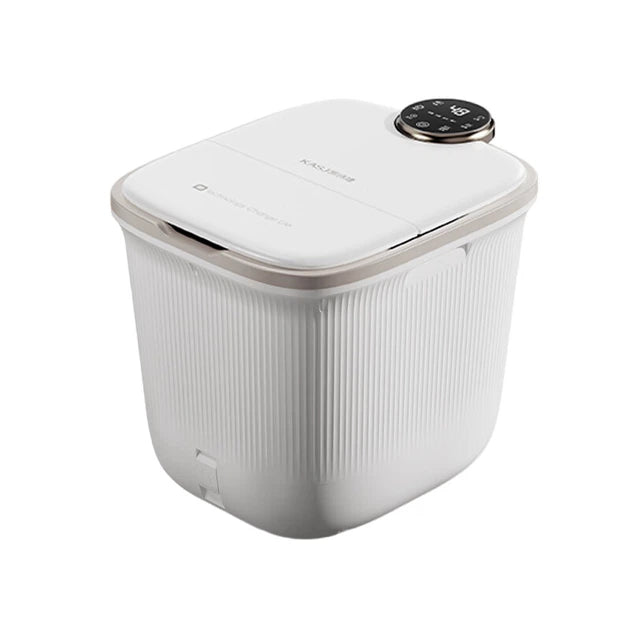 Keshijie Fußmassagegerät K3 – Automatisch mit intelligenter Heizfunktion und Luftkissen – Weiß – 39 x 34 x 35,6 cm