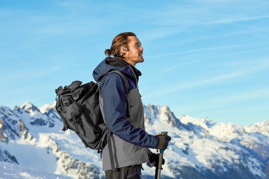 Shokz OpenRun Pro 2 Offener Sport-Kopfhörer - Knochenleitung - IP55 wasser- und schweißfest - 12-Stunden-Akku - Schwarz