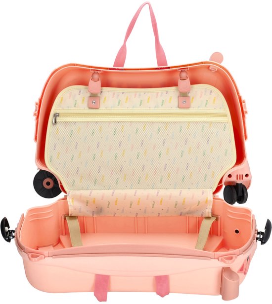 Zebra Trends Ranger Kinderkoffer – Handgepäck – Kinder – Sitzkoffer – Kinder – Rosa