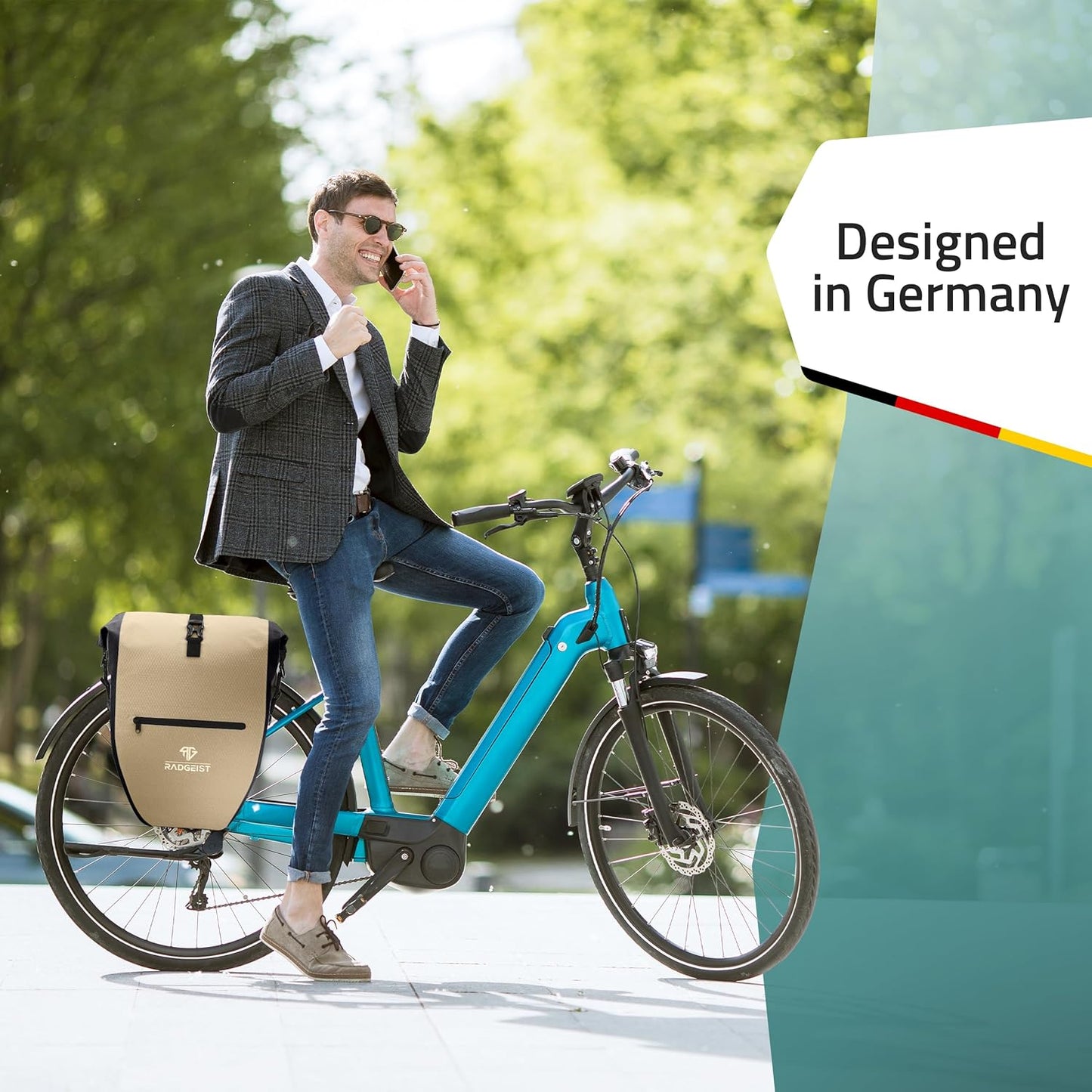 RADGEIST Fahrradtasche für Fahrradträger - Fahrradtasche für Fahrradträger - Fahrradtasche wasserdicht & Umhängetasche - Fahrradtasche mit Reflektoren