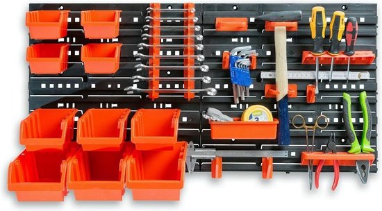 Werkzeugwandregal Werkzeuge + Schrauben multifunktional 31-teilig 80 cm breit