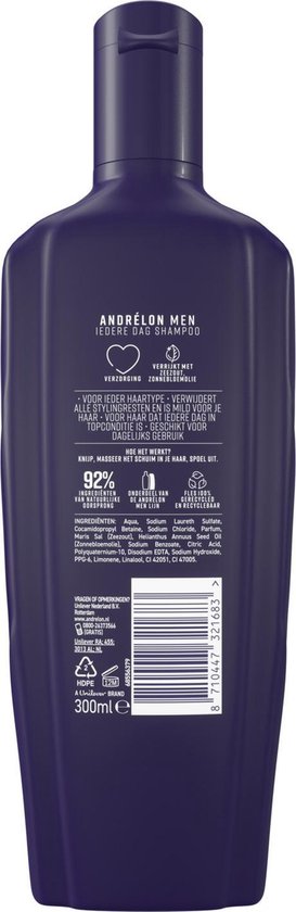 Andrélon Men „Jeden Tag“-Shampoo – 6 x 300 ml – Vorteilspackung