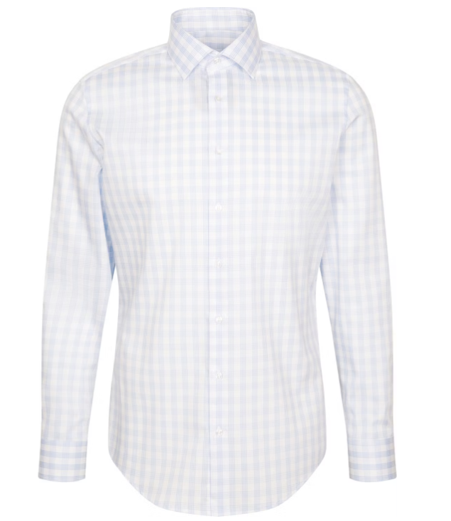 Seidensticker Kent Business Hemd Slim Fit - Größe XL - hellblau