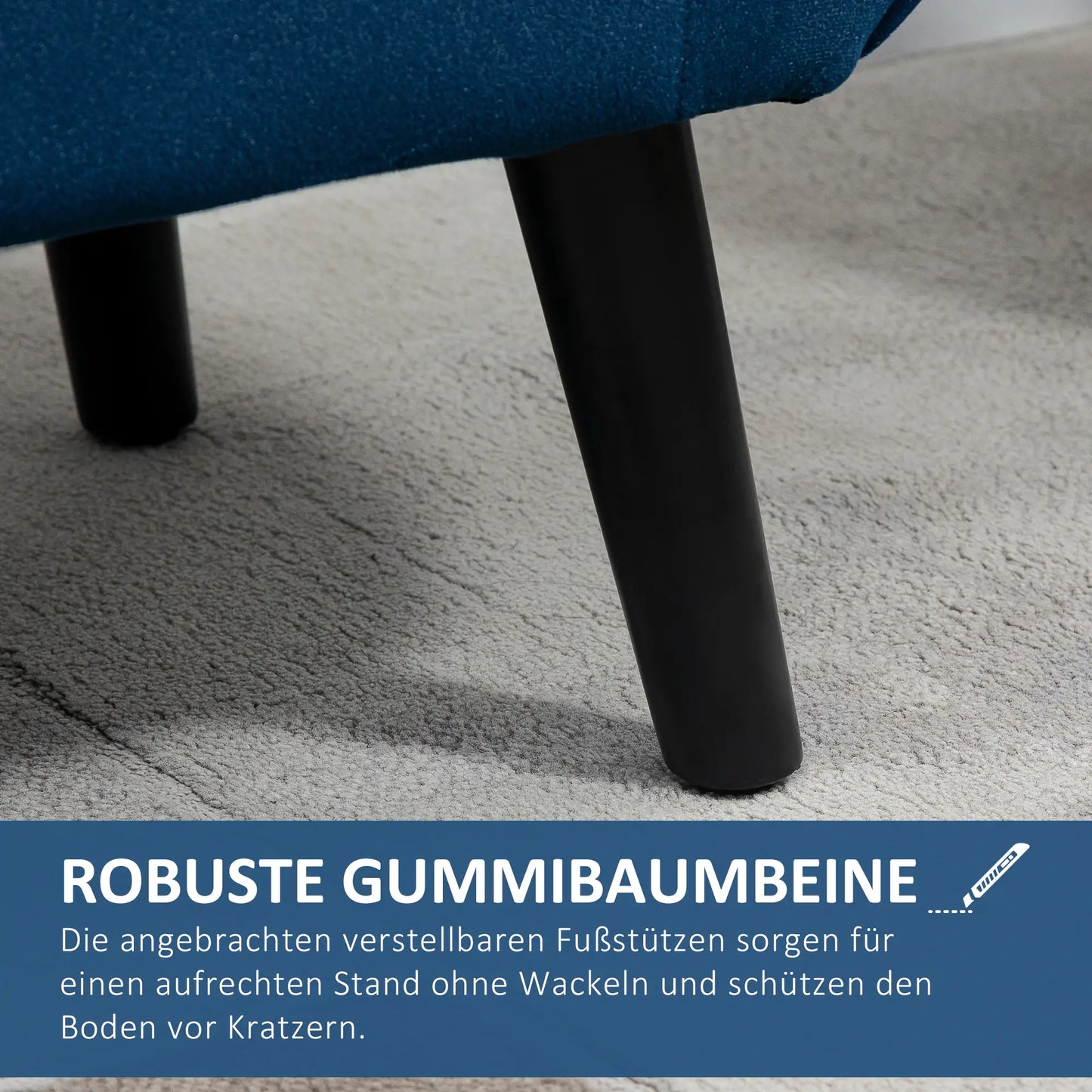 HOMCOM gepolsterte Aufbewahrungsbank mit Armlehnen - Samt, 118 cm - Dunkelblau