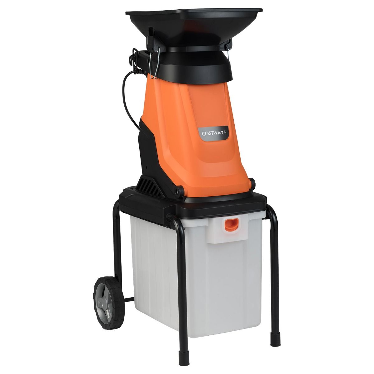 Coast Elektro-Häcksler – 3000 W Gartenhäcksler – 50-Liter-Auffangbehälter – Grün/Orange
